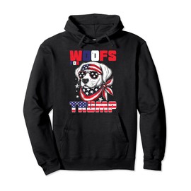 Woofs for trump 2024 dogs republican elections president fun Pullover Hoodie