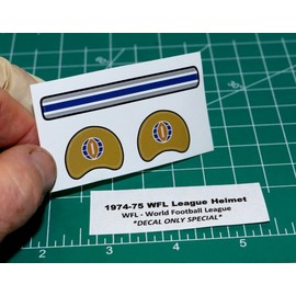 1974 - 1975 WFL League Logo Football Gumball Helmets *DIECUT DECALS ONLY* World