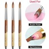 PCAORLEORS Kolinsky Acrylic Nail Brush with 100% Pure Mink Hair
