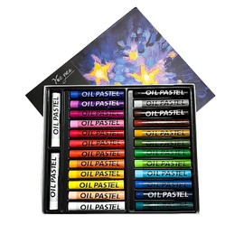Oil Pastel Set for Vivid Bright Colors Delicate Texture Cream Fabric Soft Smooth Drawing for Professional Artists, Beginners, Kids Drawing 12, 24, 36, 48 Colors (24+2 Colors)