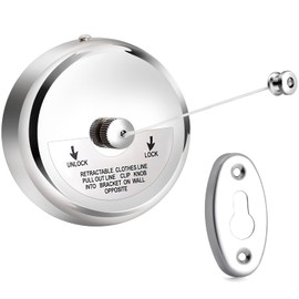 JIMSUMM Retractable Clothesline, 304 Stainless Steel Shower Clothesline, 9.2ft Adjustable Laundry String Line for Indoor and Outdoor, Retractable Family Clothesline for Great Addition to Any Home