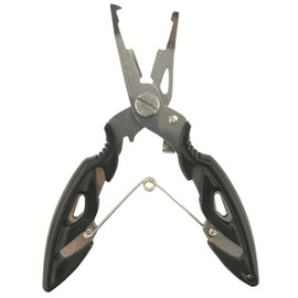 Orludo QB500020 Multi-functional Fishing Pliers Fishing Pliers Scissors Line Cutter with Dedicated Case for Cutting PE (Black)