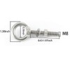 6Pcs Eye Bolts, M8 Eye Bolt,Eye Bolts Heavy Duty for