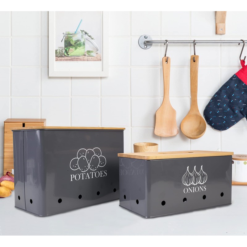 Gdfjiy Potato Onion Kitchen Storage Canisters,Storage Bin For Kitchen 2