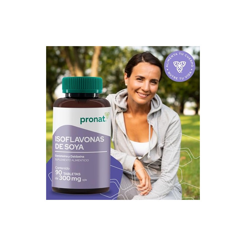 PRONAT | Isoflavonas de Soya, Suplemento Alimenticio, con Genisteína, Daidzeína
