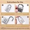MroMax 1Pcs 8-Digit Combination Padlock Push Button Lock for Locker