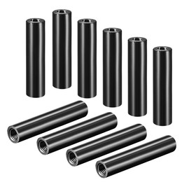 sourcing map Round Aluminum Standoff Column Spacer M3x40mm,for RC Airplane,FPV Quadcopter,CNC,Black,10pcs