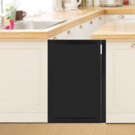 Undercat Swinging Door Cafe Door Solid Wood Partition Door Automatic Closing Two-Way Saloon Doors Half-Waist Doors for Hallway Porch Kitchen Bar Counter Entrance, 23.62 * 35.43 in, Black