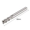 uxcell 1/4" x 1/4" 4 Flute Straight Shank HSS Spiral
