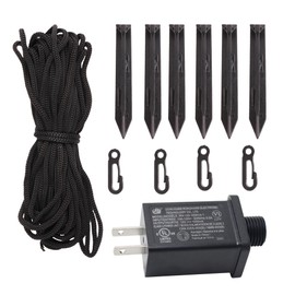 Holiday Inflatable Replacement Accessories Including Plastic Stakes Tether Hook and 1A Transformer Replacement Yard Inflatable Accessories Holiday Inflatable Decorations for Garden and Home Lawn