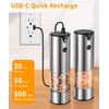 Rechargeable Electric Salt and Pepper Grinder Set - Extra Large