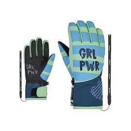 Ziener Girls LIWA Ski Gloves / Winter Sports | Waterproof Primaloft Fashion Pastel Green 7