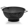 Black Colander for Kitchen, 3QT, Stainless Steel Pasta Strainer with