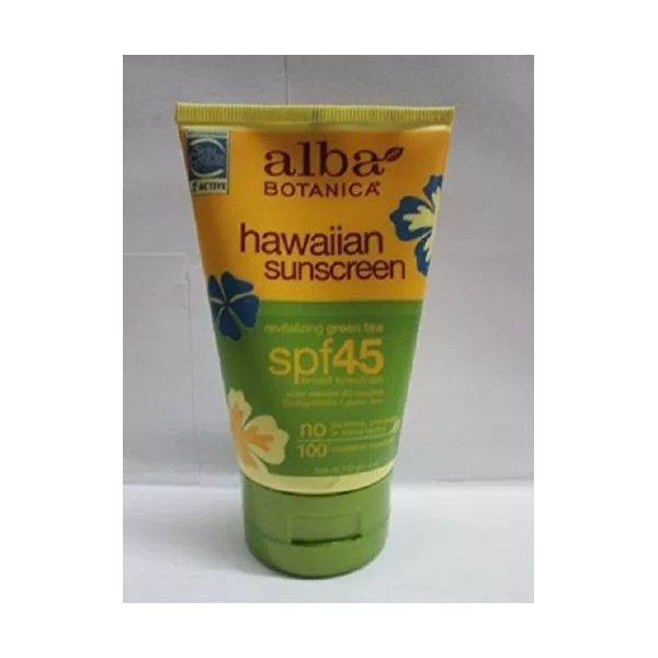 Alba Botanica Hawaiian Sunscreen Green Tea Scent with Broad Spectrum