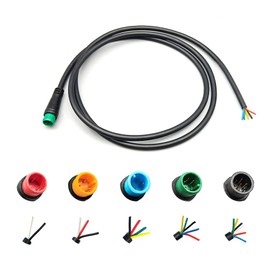 HUDAMZKY Ebike Cable Extension Julet Female Male 2 3 4 5 6 pin Ebike Extension Connector Waterproof Plug for Electric Bicycle Display Throttle PAS Ebike Parts Extend Cable… (5pin Male)