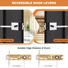 Probrico Square Polished Chrome Passage Door Handle Heavy Duty Keyless