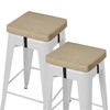 AddGrace Anti-Slip Bar Stool Cushions Square Bar Stool Seat Cushions
