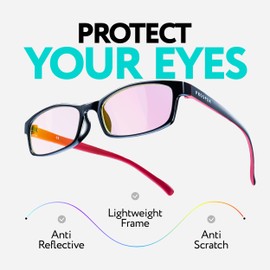 PROSPEK Blue Light Reading Glasses for Men and Women, Computer Reading Glasses 2.00 with Blue Light Protection and Clear Lens, Anti Eyestrain Glasses
