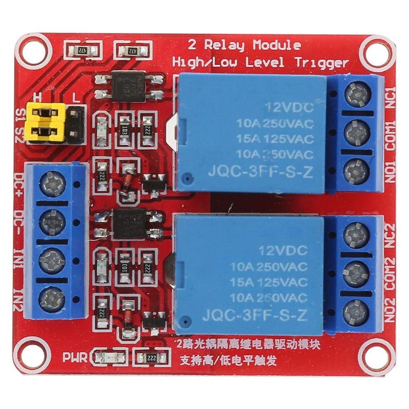2 Channel Relay Module Red Board Relay Module with Optocoupler