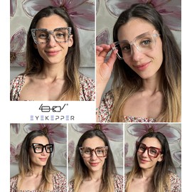 Eyekepper 5-Pack Progressive Multifocus Reading Glasses Blue Light Blocking Women No Line Multifocal Readers +2.0