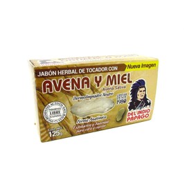Indio Papago Jabón de Avena y Miel 125G., Del Skincleaningagent, Barra | Exfoliante, humectante, suavizante, para pieles sensibles