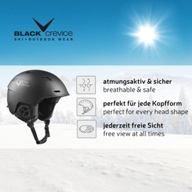 BLACK CREVICE Gerlos Ski Helmet Red, M (54-57 cm)