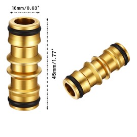 Brass Double Male Hose Connector, External Thread Hose Connectors, Double Male Hose Connector Extender for Garden Hoses, Used to Connect Hoses and Garden Irrigation (2pcs)
