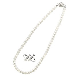 Mahina 1161 Necklace & Earrings Pearl Set, Pearl
