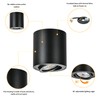 Gleonlux LED Ceiling Spotlight, Surface-Mounted Spotlight, Black, Dimmable, Swivelling with