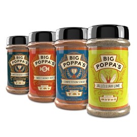Big Poppa's Sweet Heat Flavor Bundle - Includes Sweet Money Hot, Competition Brisket & Steak, Competition Stash, and Jallelujah Lime Seasoning – Flavorful BBQ Seasoning 4 Pack
