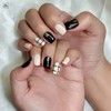 Dara Beauty 2024 September Art of the MonthBlack Check Nail❣