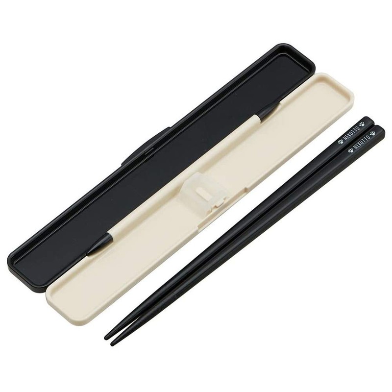 Skater ABC3 Nekotto Chopsticks & Chopsticks Case Set, 7.1 inches