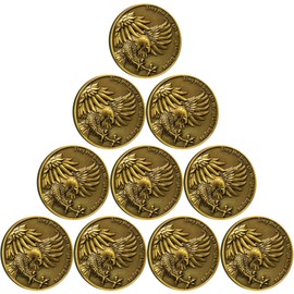 Divine Eagles Wings Christian Challenge Coin - Reminder of Strength and Faith - Bible Verses Gift Pocket Token (Pack of 10)