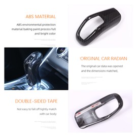 DIYUCAR Carbon Fiber Style ABS Plastic Gear Shift Head Cover Trim for Rangerover Sport RR Sport 2014-2017 Car Accessory
