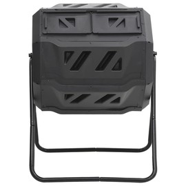 FAMIROSA Garden Compost Bin Black 28.7"x25.2"x37.4" 42.3 gal (26.5 lbs) B