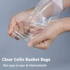 Morepack Extra Large Cellophane Bags,35x47 Inch Big Clear Basket Bags