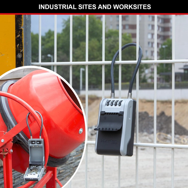 Master Lock 5482EURD Key Safe with New Innovative Design, Flexible