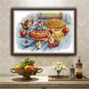 JOYSEWING Bread Kitchen Afternoon Tea Printed Pattern Counted Cross Stitch