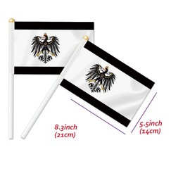 Prussia Handheld Flag, Decorative Hand Held Flag, Decoration Banner Hand Prussia, Pack of 10