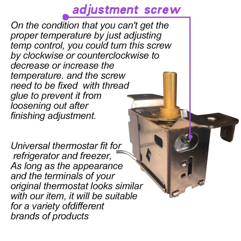 Universal Fridge/Freezer Thermostat Refrigerator Temperature Control WPF-20, Thermostat for Mini