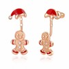 ILLUMIN Gingerbread Man Christmas Hat Earring Jackets for Women, 18K