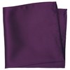ZENXUS Regular Tie and Pocket Square Set, Solid Eggplant Purple