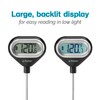 Polder Pivoting Screen Instant Read Thermometer, Black