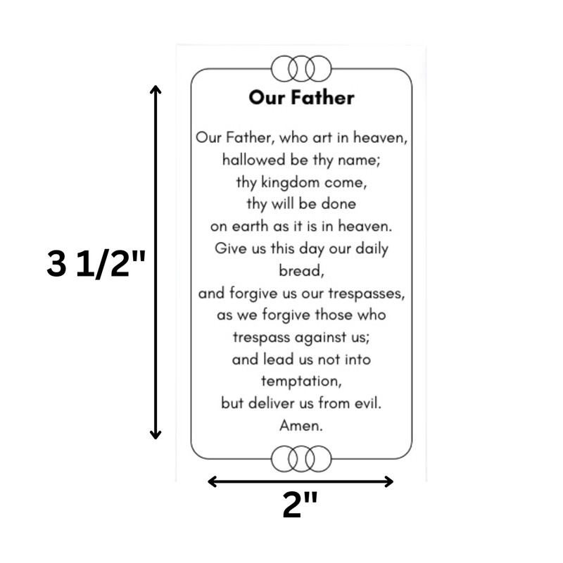 Holy Lines Laminated Divine Mercy Chaplet Prayer Card with Our