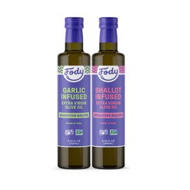 Fody Foods Garlic & Shallot Infused Extra Virgin Olive Oil, 8.45 Oz (Pack of 2), Low FODMAP Certified, Gut & IBS Friendly, Cold-Pressed, Vegan, Non-GMO, Gluten Free, Made in Italy