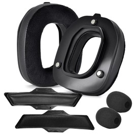 Yaowanguan A50 Gen 3 Mod Kit - Replacement Thicker Earpads,Headbands & Foam for ASTRO Gaming A50 Wireless Headset Gen 3,Ear Cushions/Cups/Pads,A50 Accessories w/Magnetic Clips(Black Protein+Velvet)