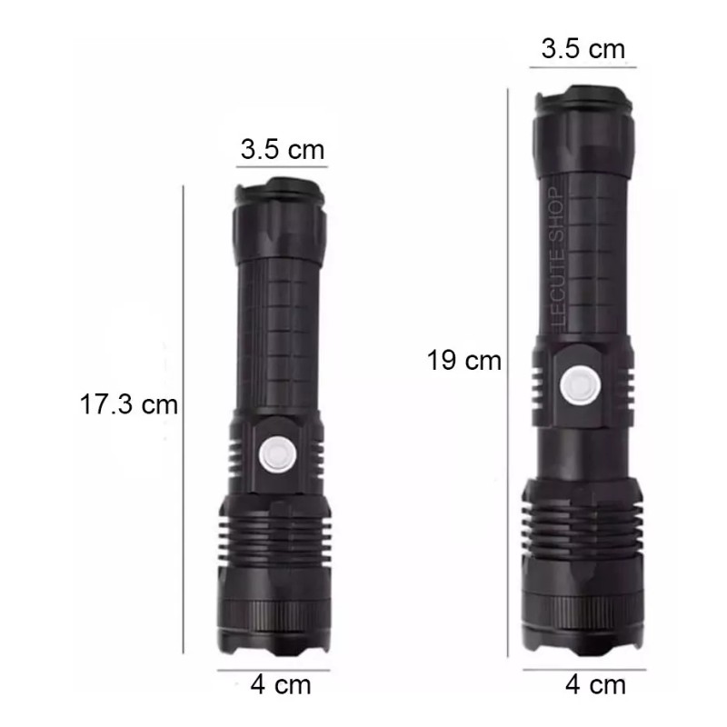 Tohil Linterna Super Brillante 5000lm Tactica T9 Recargable Alta P