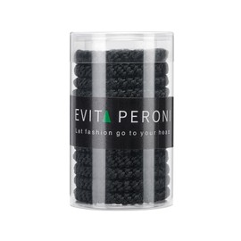 EVITA PERONI 12 Pcs Hair Ties No Damage for Thick and Curly Hair Ponytail Holders High Stretch Hair Bands Hair Elastics for Women (Black)