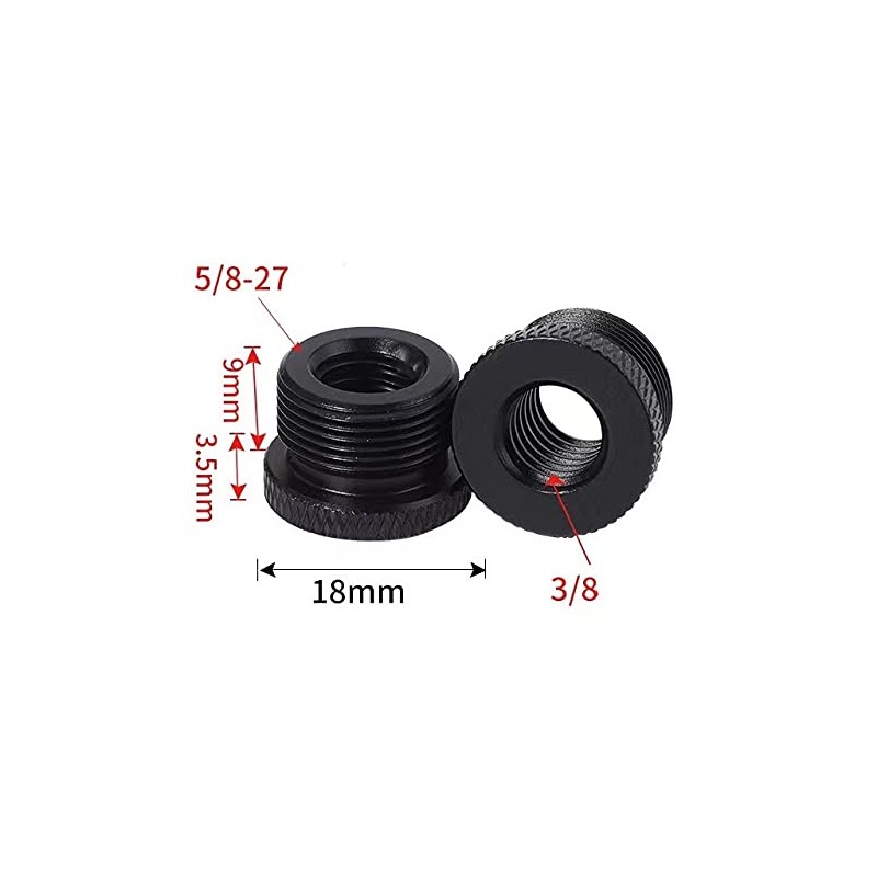 MxTong Mic Stand Adapter 3/8 Female to 5/8 Male Screw