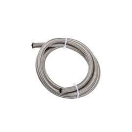 VekAuto 5ft 4AN Fuel Hose AN4 Universal Car Braided Stainless Steel CPE Oil Fuel Gas Line Hose Silver Tone Auto Accessories